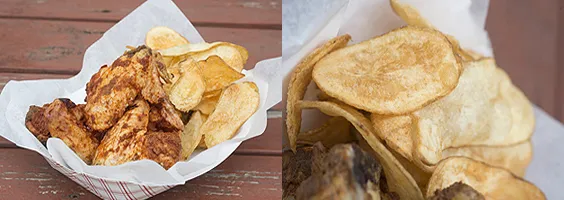 Wings and Homemade Chips